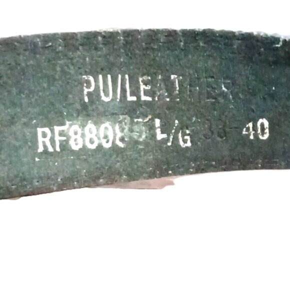 NEW Medium Black Tooled PU Leather‎ Vegan Chopper Biker Belt Size Large 40" - Picture 7 of 7